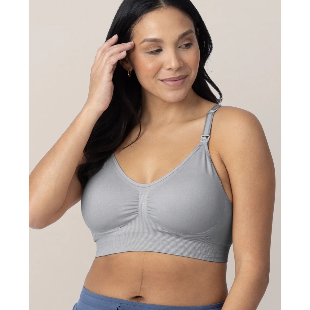 Kindred Bravely Sublime Hands-Free Pumping Nursing Bra Grey Large TG Wireless